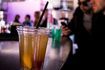 Orange Drink in Outdoor Bar