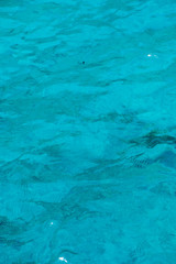 clear water on the beach.