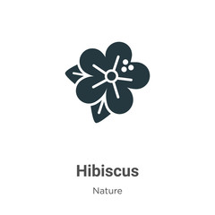 Hibiscus vector icon on white background. Flat vector hibiscus icon symbol sign from modern nature collection for mobile concept and web apps design. © Digital Bazaar