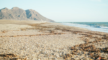 Oleaje en la playa de cabo de gata