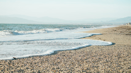 Oleaje en la playa de cabo de gata
