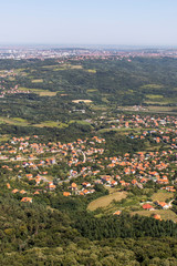 Panoramic view from Avala Tower, Belgrade, Serbia