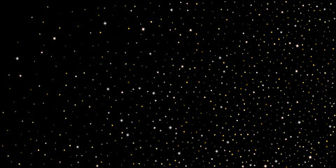 Gold Glitter Stars. Luxury Shiny Confetti.