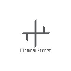 medical street symbol logo vector