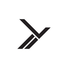 letter l fast motion geometric logo vector