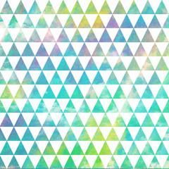 Triangle pattern in colorful watercolor