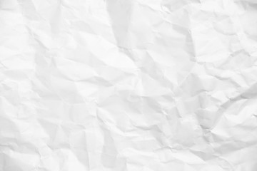 White crumpled paper texture background.	
