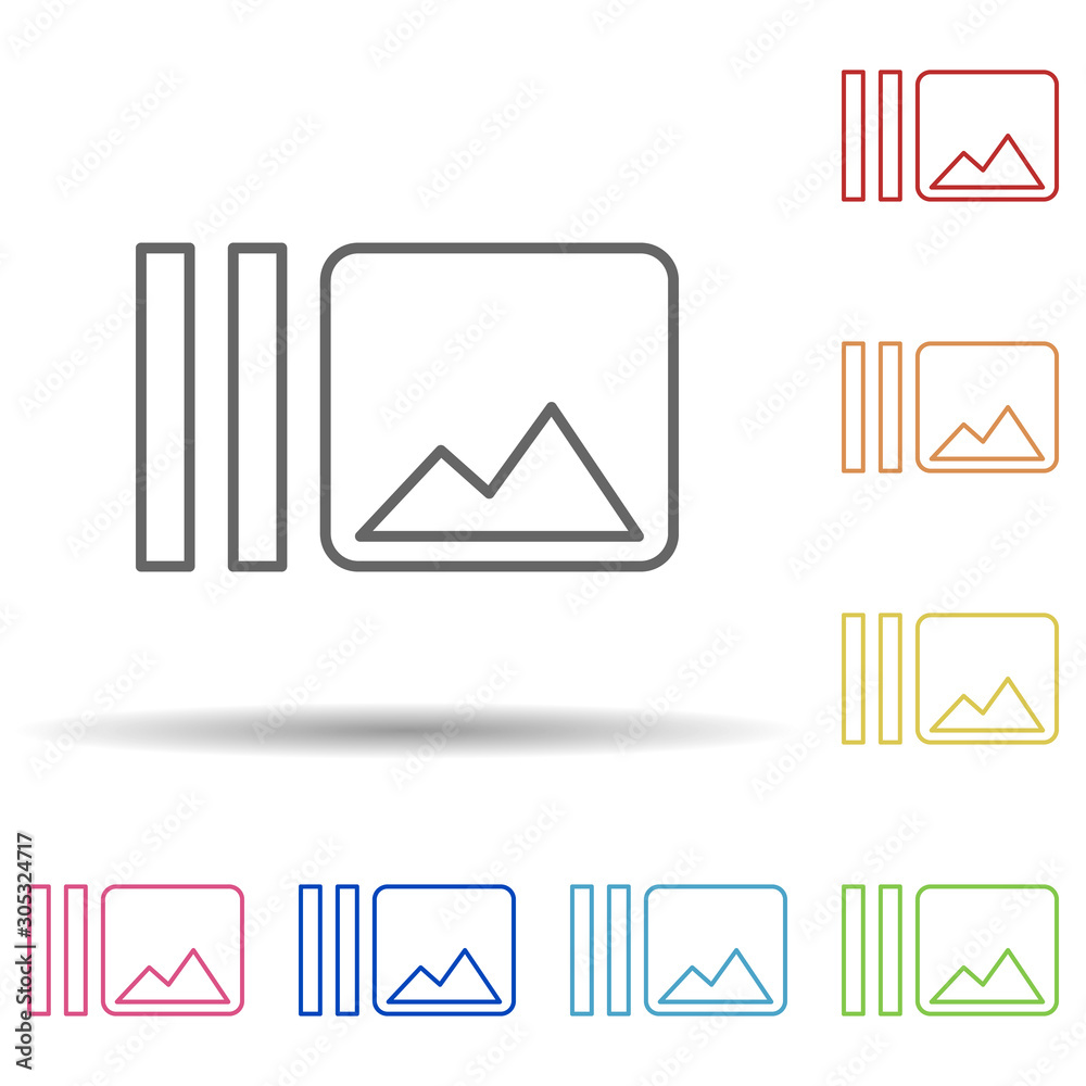 Aufkleber burst sign in multi color style icon. simple thin line, outline vector of image icons for ui and ux,