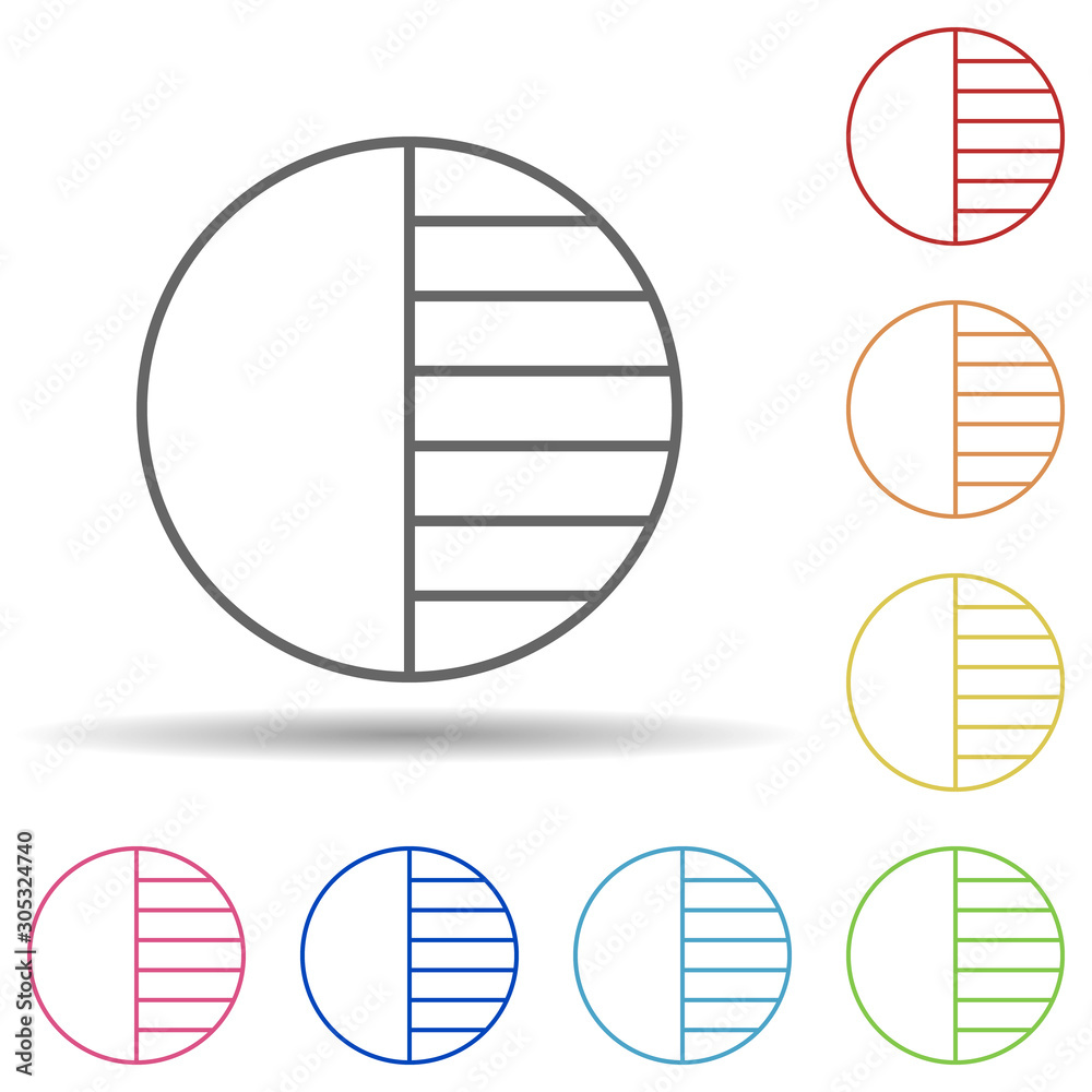 Poster contrast sign in multi color style icon. simple thin line, outline vector of image icons for ui and 