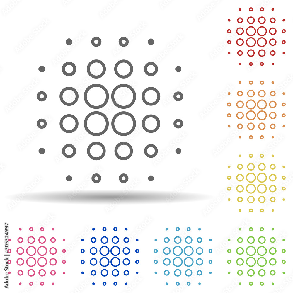 Aufkleber blur sign in multi color style icon. simple thin line, outline vector of image icons for ui and ux, 