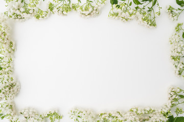 White floral bridal Flat lay flower background