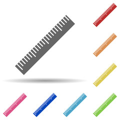 Ruler in multi color style icon. Simple glyph, flat vector of web icons for ui and ux, website or mobile application