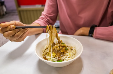 Taiwanese famous snacks of sesame paste noodles