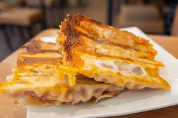 fried dumpling in a restaurant