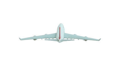 Close up air plane isolated on white background.