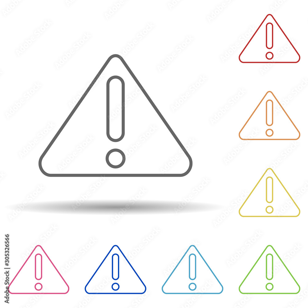 Aufkleber danger in multi color style icon. simple thin line, outline vector of construction icons for ui and 
