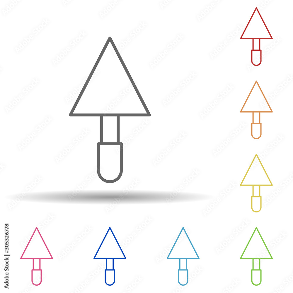 Aufkleber scraper in multi color style icon. simple thin line, outline vector of construction icons for ui and