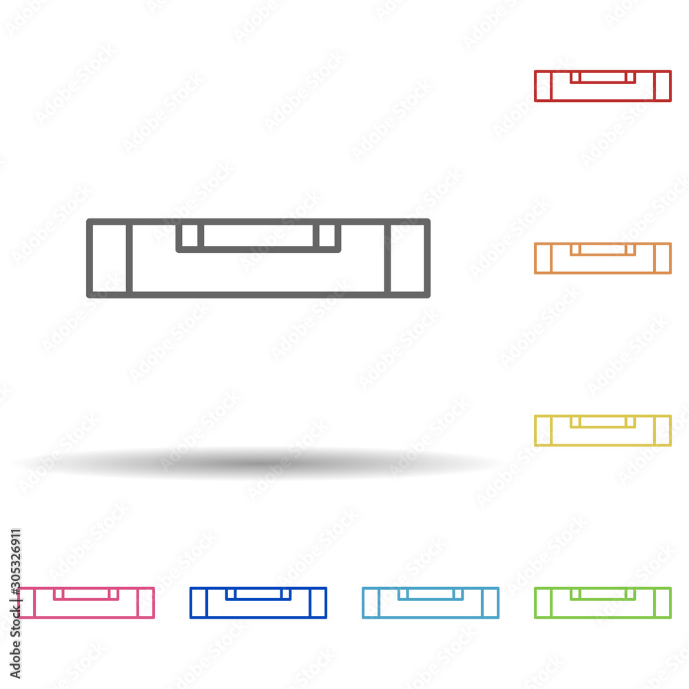 Poster level in multi color style icon. simple thin line, outline vector of construction icons for ui and u