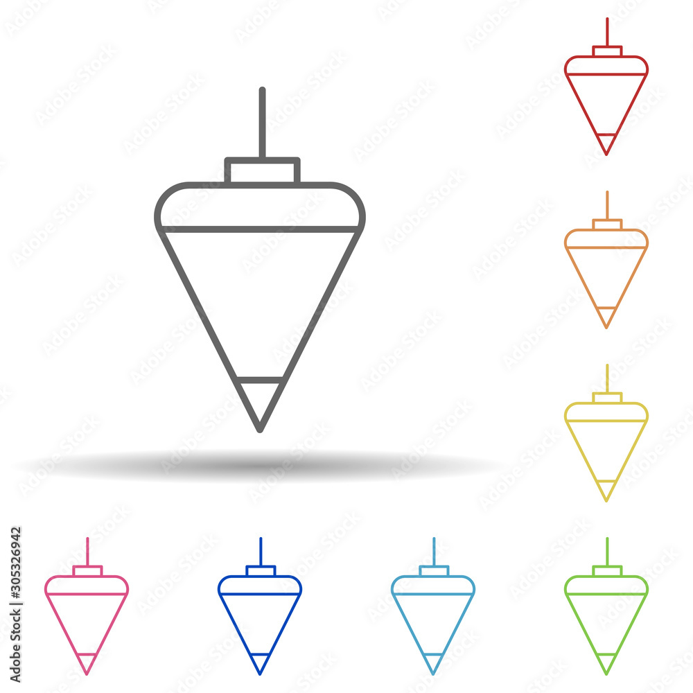 Poster level in multi color style icon. simple thin line, outline vector of construction icons for ui and u