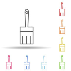 Obraz premium Paint brush in multi color style icon. Simple thin line, outline vector of construction icons for ui and ux, website or mobile application