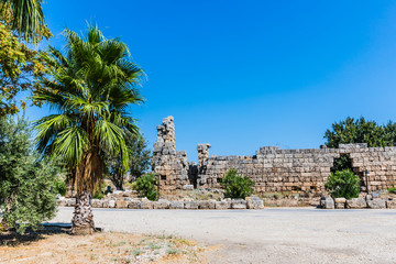 Perga or Perge, an ancient Greek city in Anatolia, a large site of ancient ruins, now in Antalya Province on the Mediterranean coast of Turkey.