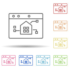 Smart home control in multi color style icon. Simple thin line, outline vector of automation icons for ui and ux, website or mobile application