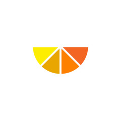 Fototapeta premium Orange fruit icon logo design template