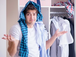 The man helpless with dirty clothing after separating from wife