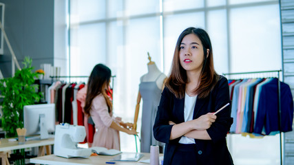 Portrait of young designer in garment industry
