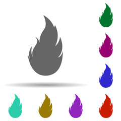 Fire, flame in multi color style icon. Simple glyph, flat vector of fire icons for ui and ux, website or mobile application