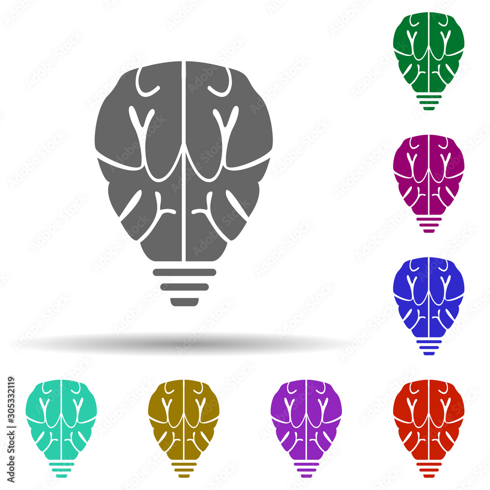 Poster innovation sign in multi color style icon. simple glyph, flat vector of software development icons f