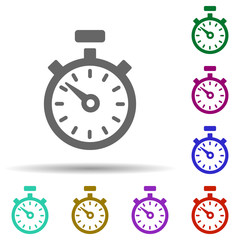 Time to market in multi color style icon. Simple glyph, flat vector of software development icons for ui and ux, website or mobile application