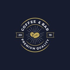 Coffee & bar logo design vector illustration