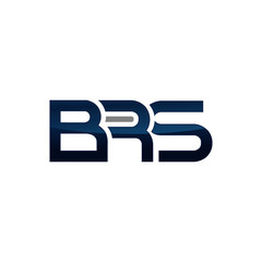 black BRS letter logo design,