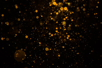 Abstract blur gold sparkle bokeh