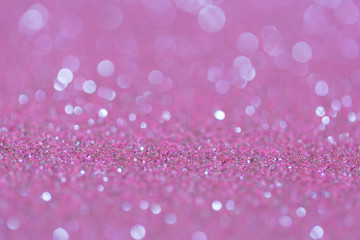Abstract elegant pink purple glitter vintage sparkle with bokeh defocused