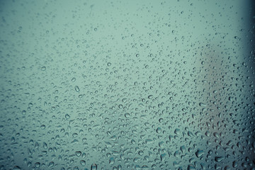 Water droplet on the window glass