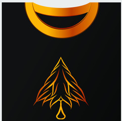 the black christmas tshirt dress vector design with pines logo