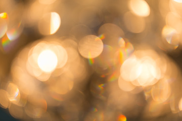 Blur of golden luxury bokeh