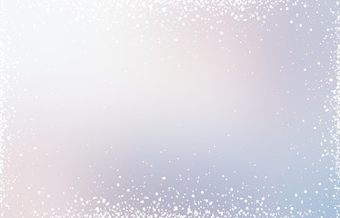 Winter sky blurred pattern. Shining snow texture frame. Light natural background. Gleam silver adstract template.