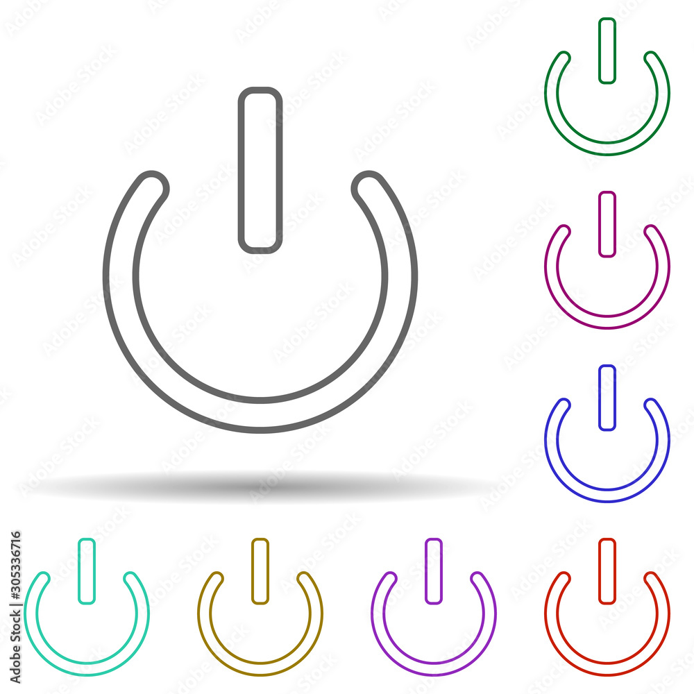 Poster logout sign multi color icon. simple thin line, outline vector of web icons for ui and ux, website o