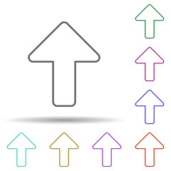 Arrow up multi color icon. Simple thin line, outline vector of web icons for ui and ux, website or mobile application