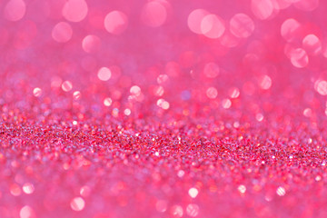 Abstract elegant pink purple glitter vintage sparkle with bokeh defocused