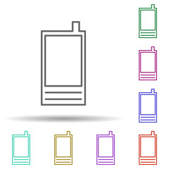 Phone multi color icon. Simple thin line, outline vector of web icons for ui and ux, website or mobile application