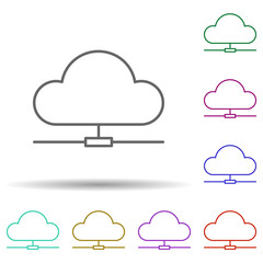 Network sign multi color icon. Simple thin line, outline vector of web icons for ui and ux, website or mobile application