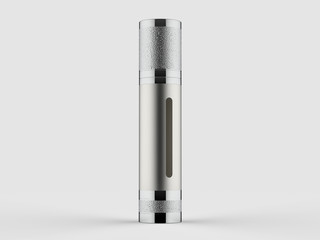 Cosmetic and skin care airless dispenser on white background