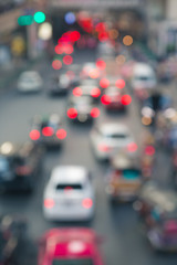 Blur of traffic jam in the city
