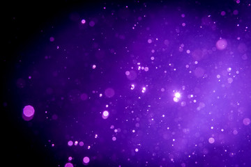 Fototapeta na wymiar Abstract purple , violet bokeh on black