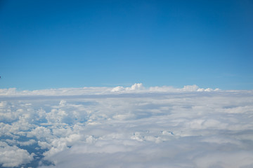 sky and clouds view from airplan
