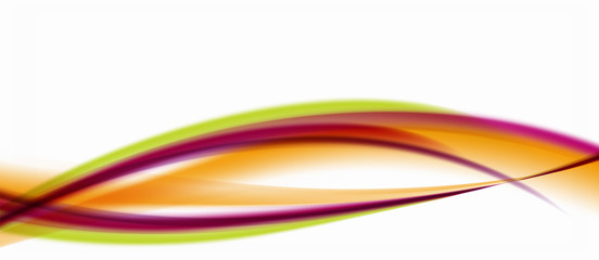 Fototapeta premium Line wave art illustration on light backdrop. Vector abstract design banner template. Business template